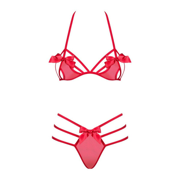 Giftella rosso con reggiseno e perizoma